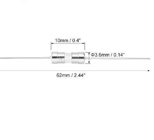2pcs fusibles 500ma - 0.5a,