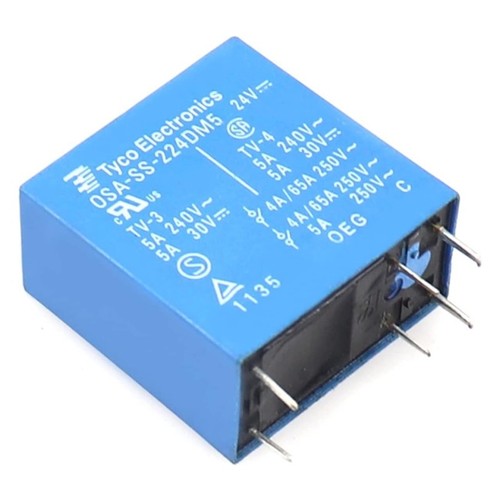 Rele 24v 2scambi 6pin - 5a,